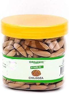 Organic Cart Natural Chilgoza with Shell - Pine Nuts/Magaz 50 Grams Pack Fresh Crop