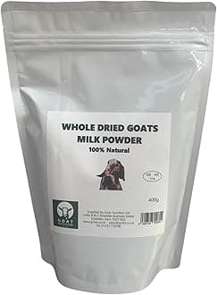 GOAT NUTRITION Est. 1981 Whole Dried Goatsโ Milk Powder 400g | Rich Creamy Taste & Natural Vitamins | Easy Mix Full Cream Goat Milk Powder | Resealable Pouch | Ideal for Yogurt, Cheese & Baking