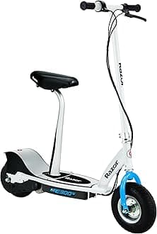 Razor E300S Seated Electric Scooter for Ages 13+, 220 lb Max Weight – 250W Motor, Up to 15 Mph, 40-Min Ride Time, Twist-Grip Throttle, 9” Pneumatic Tires, Removable Padded Seat