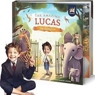 Personalized Children Story Book - Amazing Zoo Adventure - Customized Name & Photo - Baby Gifts - Kids Engaging Story - Elfink (Soft Cover)
